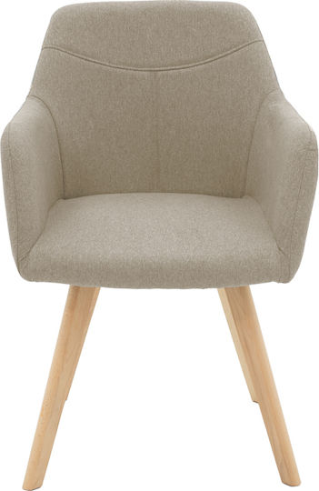 Nasima Dining Chairs with Fabric Upholstery Beige 2 pcs 57x58x84cm