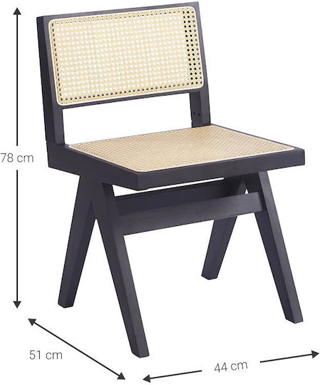 Theodore Wooden Dining Chairs Mauro 2 Pieces 44x51x78cm