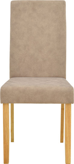 Zeben Dining Chairs with Fabric Upholstery Beige 2 pcs 43.5x55.5x93.5cm