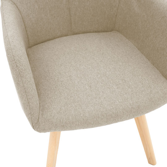 Nasima Dining Chairs with Fabric Upholstery Beige 2 pcs 57x58x84cm
