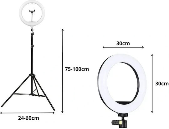 Ringlicht Stativ RGB LED 30cm Handyhalterung USB