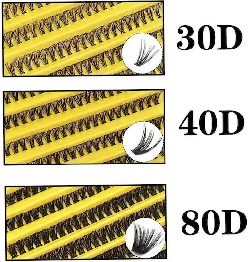 Set 200 bucăți Gene False Russian Volume False Eyelashes