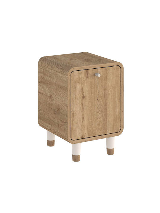 Doro Wooden Beige Bedside Table 35.3x34x51cm