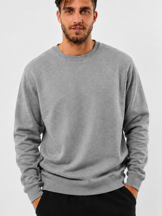 Cotton Point Ανδρικό Διαφημιστικό T-shirt Μακρυμάνικο Γκρί