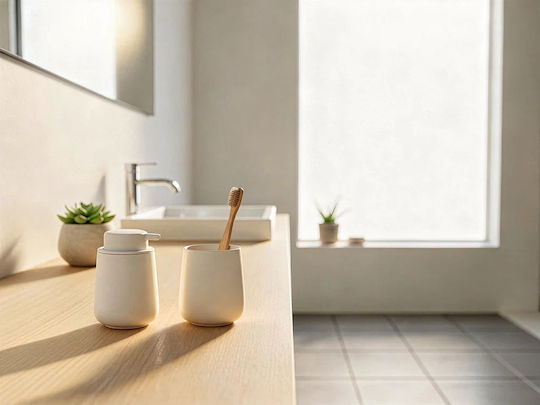 Zone Denmark Stoneware Ceramic White Cup Holder