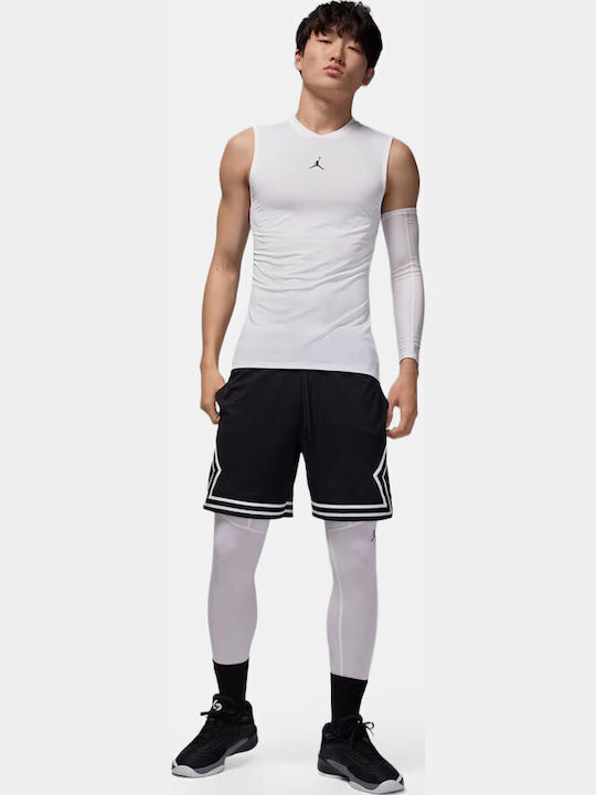 Nike Bluză Termică Fără Mâneci Pentru Bărbați Compression Albă