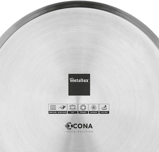 Metaltex Icona Βαθιά Ανοξείδωτη Κατσαρόλα 3lt / 10cm