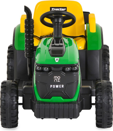 Kids Electric Tractor with Trailer 12 Volt Green for 3+ Years