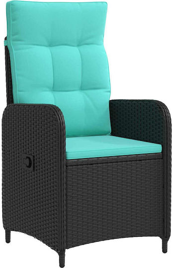 Outdoor Dining Room Set 7 Pieces Turquoise with Pillows