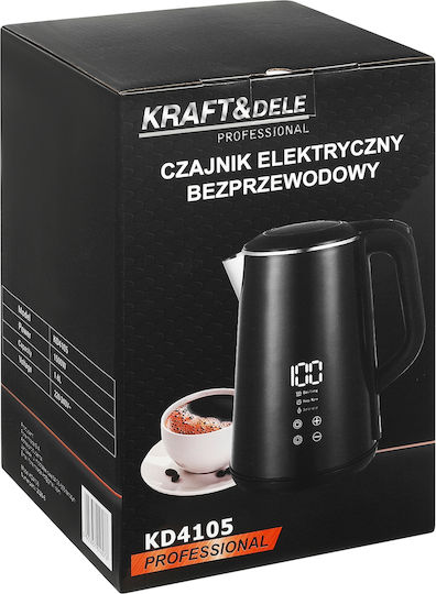 Kraft & Dele Βραστήρας 1.6lt 1500W Γκρι