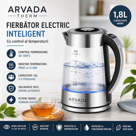 Fierbător 1.8lt 1800W Argintiu