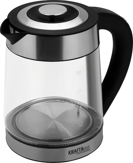 Kraft & Dele Fierbător 2 l 2500W Argintiu