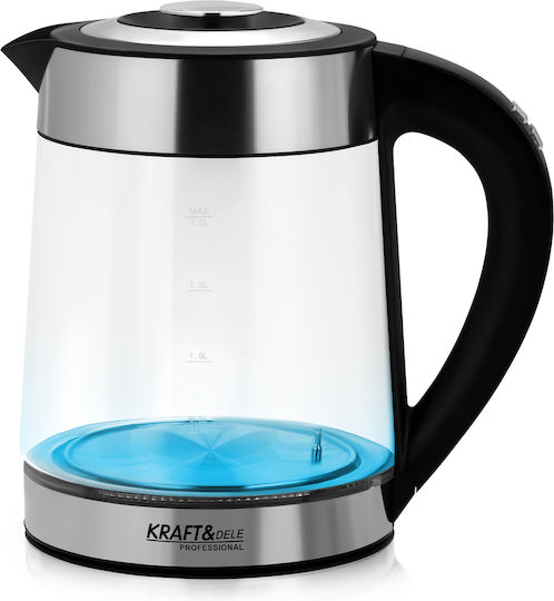 Kraft & Dele Fierbător 2 l 2500W Argintiu