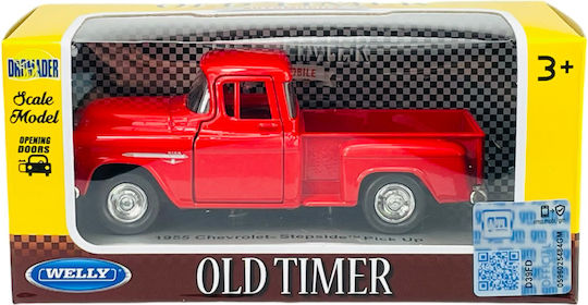 Welly Old Timer 1955 Chevrolet Stepside Pick Up Red Scale 1:34 43749