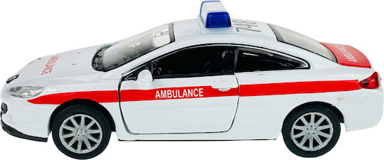 Welly Peugeot 407 Coupe Notfall Statische Modelle Mit Klebstoff und Farben Weiß Maßstab 1:34 42368
