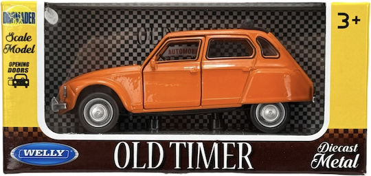 Welly Old Timer Citroen Dyane Χωρις Οροφη Πορτοκαλι 1:34 43859