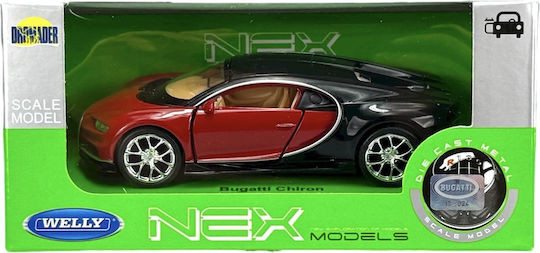 Welly Bugatti Chiron Rotes Maßstab 1:34