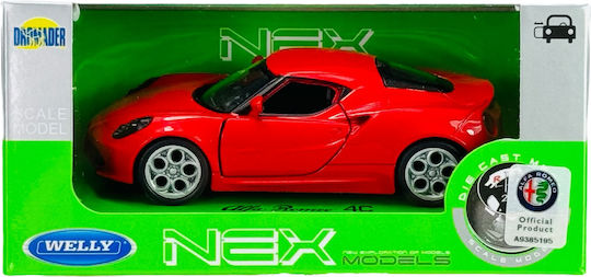 Welly Alfa Romeo 4c Κοκκινο 1:34 43676