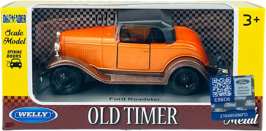 Welly Old Timer Ford Модел Roadster Портокалова Покривка 1:34 98875
