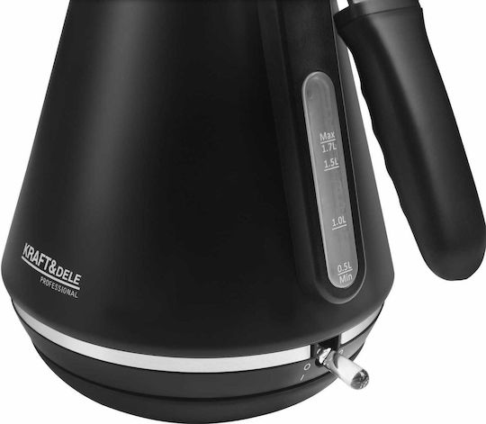 Kraft & Dele Βραστήρας 1.7lt 2200W Μαύρος