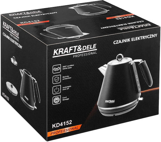 Kraft & Dele Βραστήρας 1.7lt 2200W Μαύρος