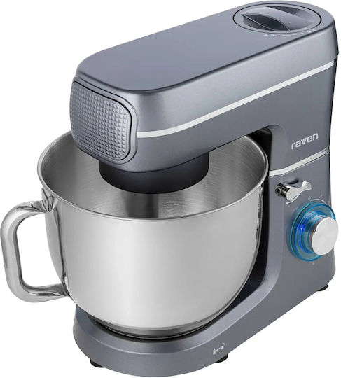 Raven Mixer Planetar 1400W cu Bol Inoxidabil 7lt Gri