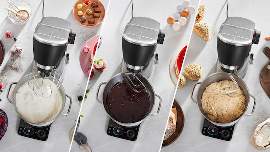 Bosch MUM Serie 8 Κουζινομηχανή 1800W με Ανοξείδωτο Κάδο 6lt Inox