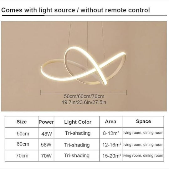 Led Infinite Chandelier 2.4g Wifi Remote Control Light Cold Warm Neutral Adjustable Intensity