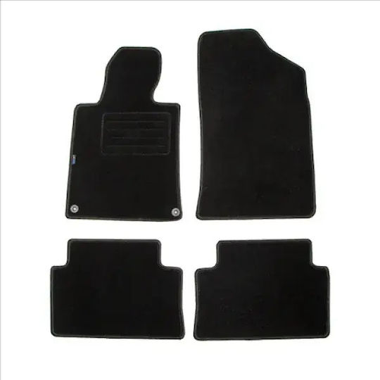 Petex Satz Vorder- und Hintermatten 4Stück aus Teppichboden für Peugeot 508 2011+ Schwarz