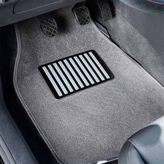 Autoline Set Covorașe Față și Spate Universal 4buc din Covor Gri / Negru