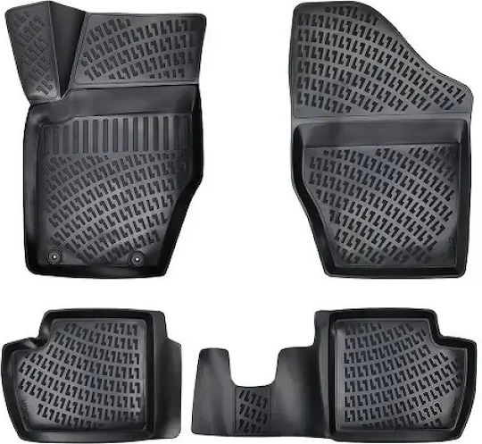 Umbrella Σετ Μπροστινά και Πίσω Πατάκια 4τμχ για Citroen C4 2004-2010 Μαύρα
