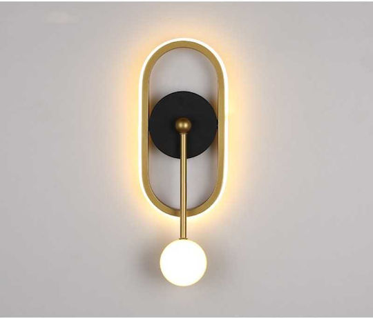 Moderne Schwarze Gold Wandleuchte 34W 3 Arten Licht