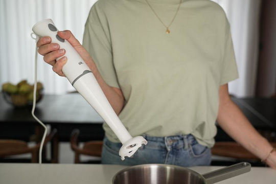 OK. Hand Blender With Plastic Rod 700W White