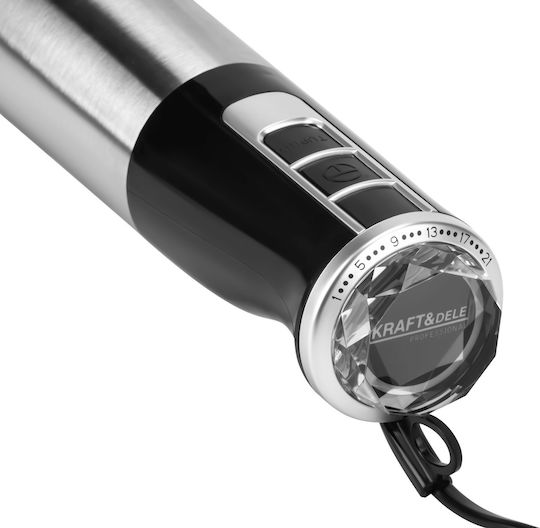 Kraft & Dele Ръчен блендер с Неръждаема Пръчка 1500W Черен