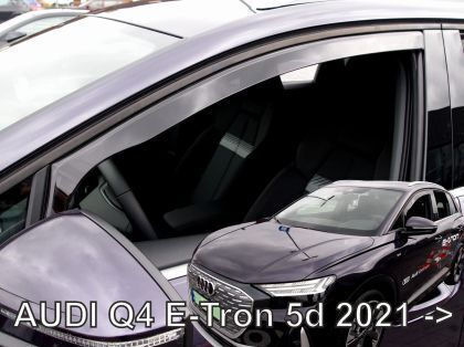 Heko Satz Windabweiser Vordere Dark Fime für Audi Q4 E-Tron 5D 2021 2Stück