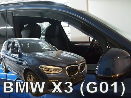 Heko Satz Windabweiser Vordere Dark Fime für BMW X3 2Stück