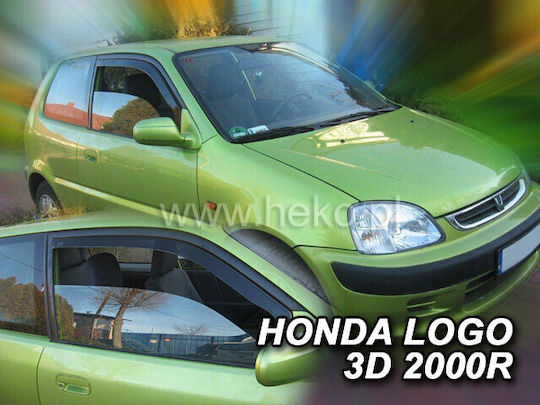 Heko Set of Windbreakers Front Car Dark Fime for Honda Logo 2pcs