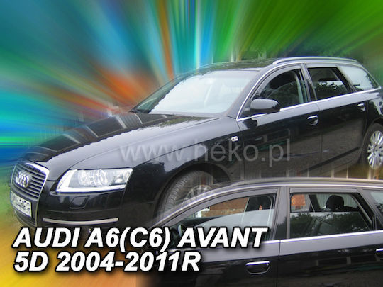 Heko Satz Windabweiser Vordere und Hintere Dark Fime für Audi A6 4Stück