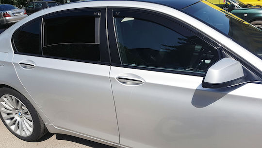 Heko Satz Windabweiser Vordere und Hintere Dark Fime für BMW Serie 7 4Stück