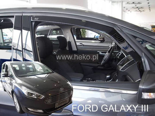 Heko Satz Windabweiser Vordere und Hintere Dark Fime für Ford Galaxie 4Stück