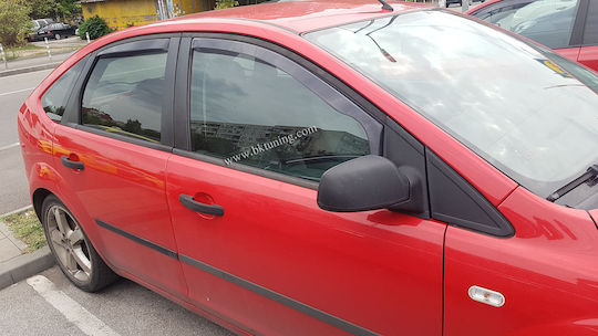 Heko Satz Windabweiser Vordere und Hintere Dark Fime für Ford Focus 4Stück