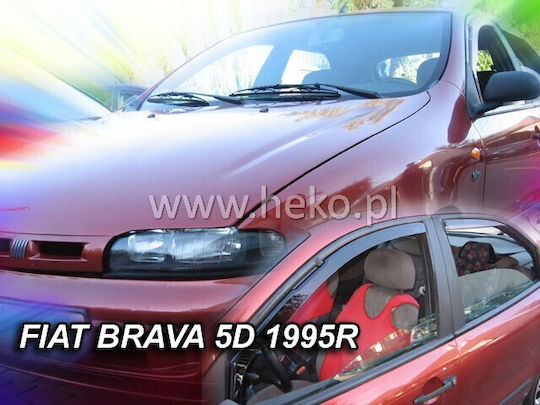 Heko Satz Windabweiser Vordere und Hintere Dark Fime für Fiat Marea 4Stück