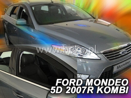 Heko Satz Windabweiser Vordere und Hintere Dark Fime für Ford Mondeo 4Stück