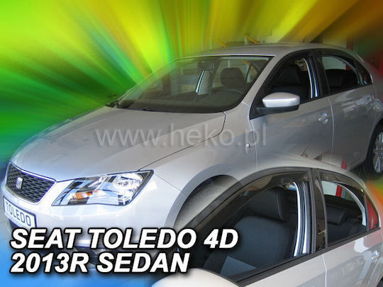 Heko Satz Windabweiser Vordere und Hintere Dark Fime für Seat Toledo 2013+ 4Stück