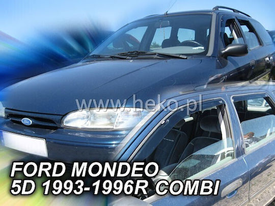 Heko Satz Windabweiser Vordere und Hintere Dark Fime für Ford Mondeo 4Stück