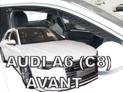 Heko Satz Windabweiser Vordere Dark Fime für Audi A6 2Stück