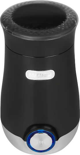 Kraft & Dele Râșniță Electrică de Cafea 200W cu Capacitate de 50gr Neagră