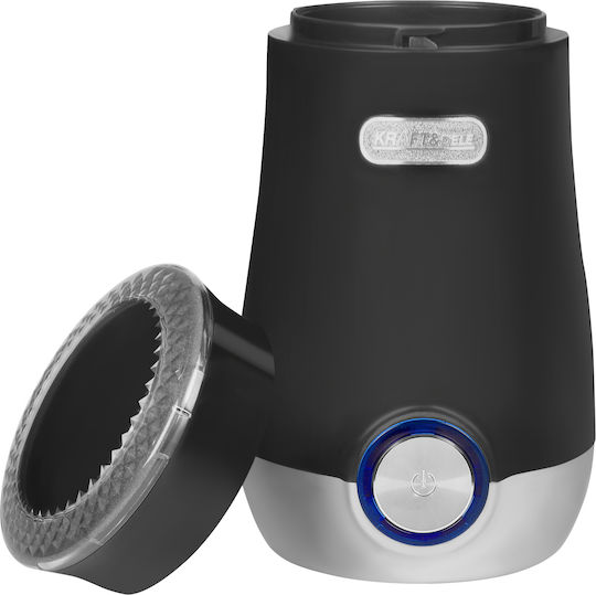 Kraft & Dele Râșniță Electrică de Cafea 200W cu Capacitate de 50gr Neagră