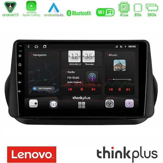 Lenovo Ηχοσύστημα Αυτοκινήτου για Peugeot Bipper Fiat Fiorino / Qubo Citroen Nemo (Bluetooth/USB/AUX/WiFi/GPS/Apple-Carplay/Android-Auto) με Οθόνη Αφής 10"