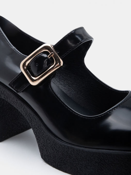 Spitze Zehe Pumps mit Hochem Absatz Schwarz